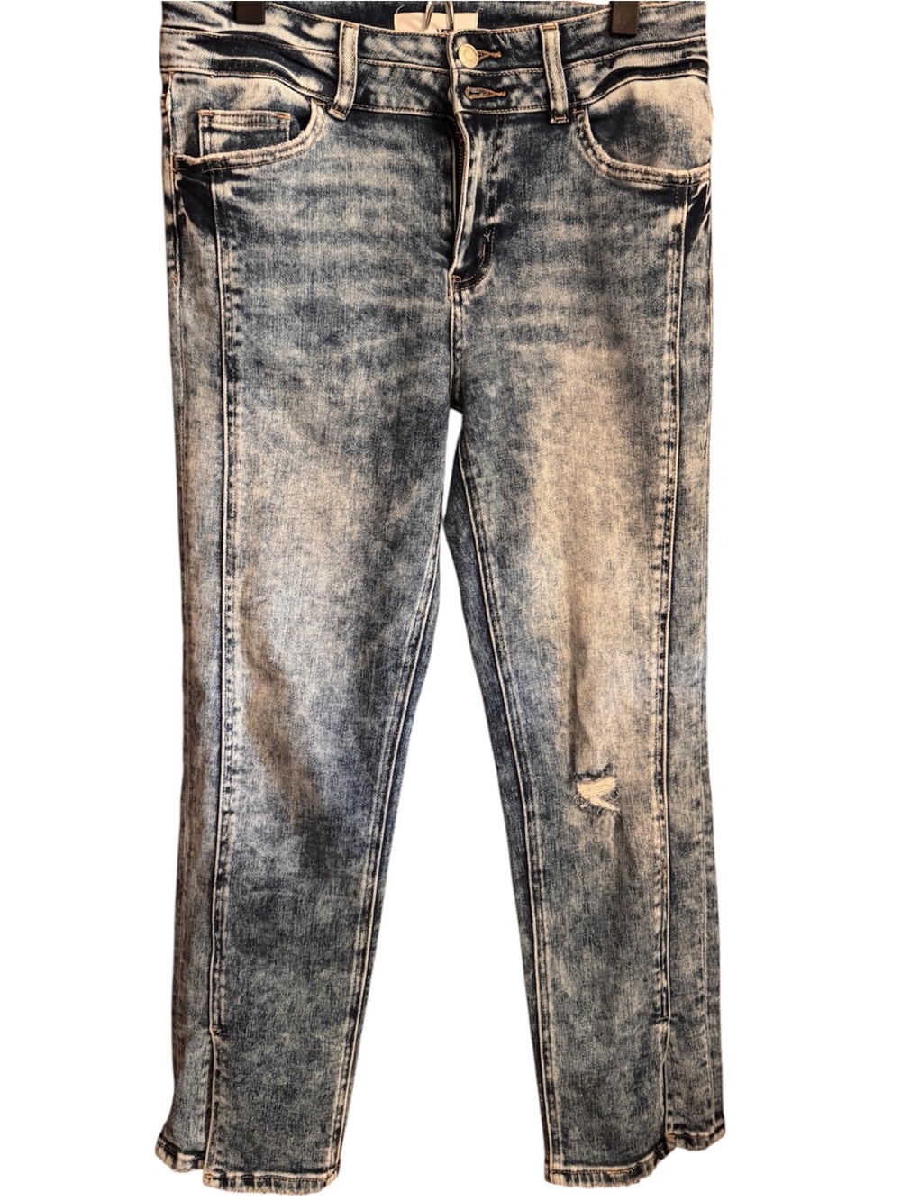 Vervet by Flying Monkey High Rise Slim Women’s Straight Leg Jeans Acid Wash